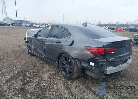 2020 Acura Tlx A-Spec/A-Spec W/Red Leather from USA, damaged, VIN 19UUB1F61LA013644